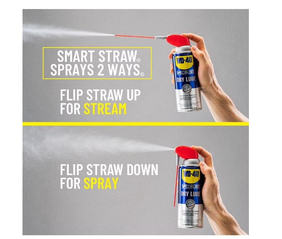 WD-40 Specialist Dry Lube Long-Lasting Lubricant Smart Straw Spray 10 oz x3 Pack