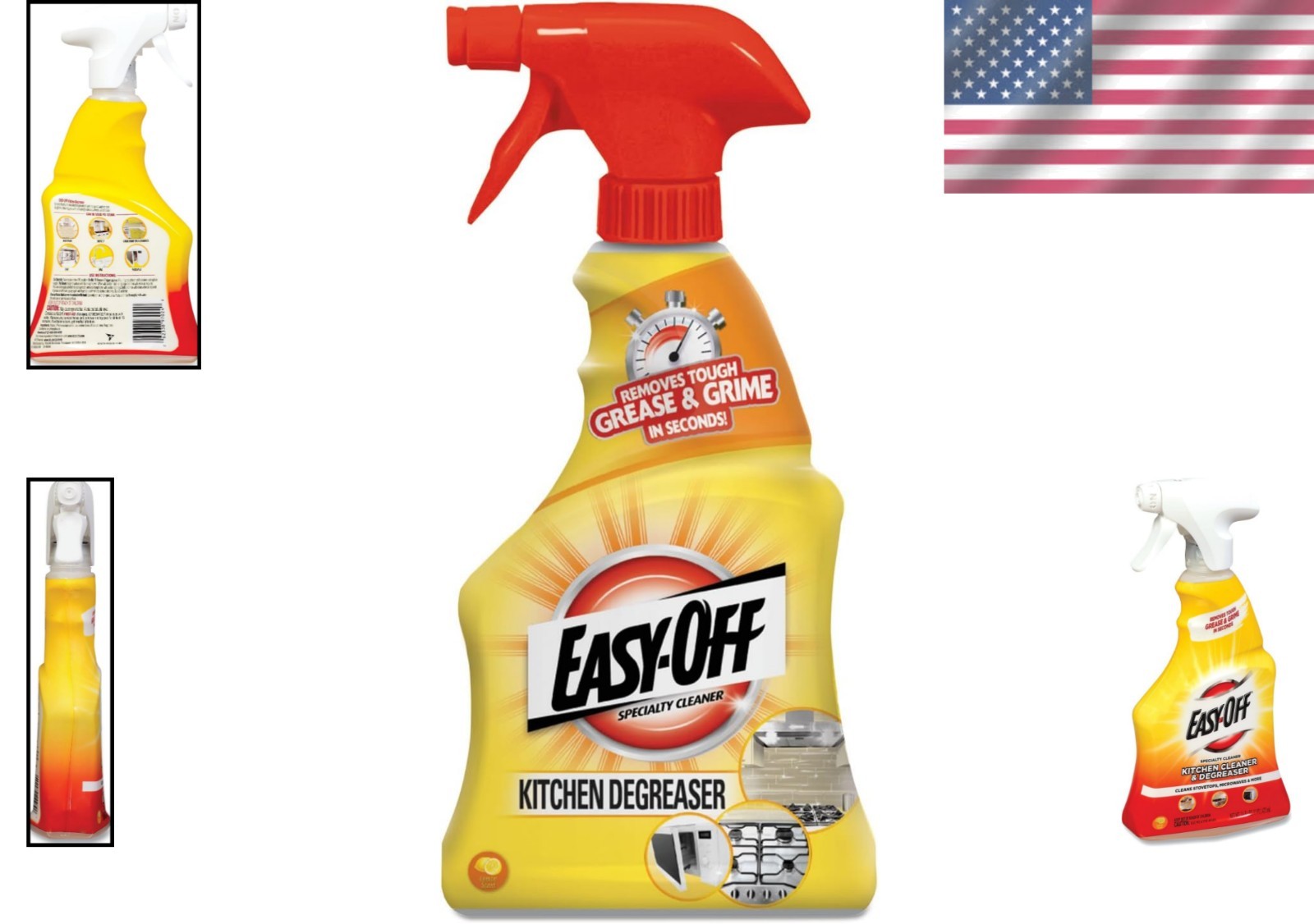 16 Fl Oz Non-Toxic Kitchen Degreaser with Lemon Scent – Powerful Grease Remover