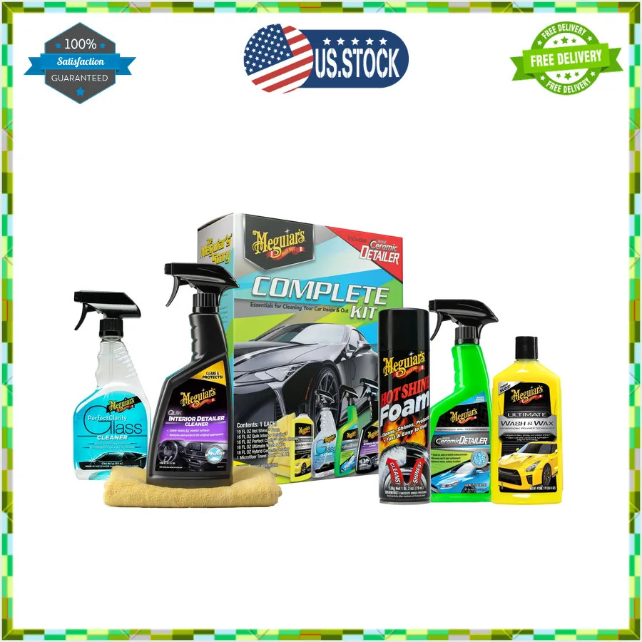 Meguiar’s Complete Car Care Kit Professional Detailing Gift Set