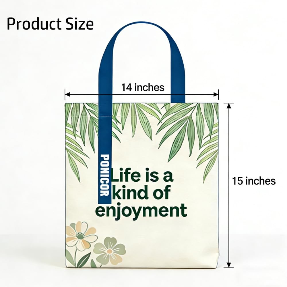 Canvas Tote Bag for Women, Reusable Large Capacity Shoulder Bag, Lightweight …