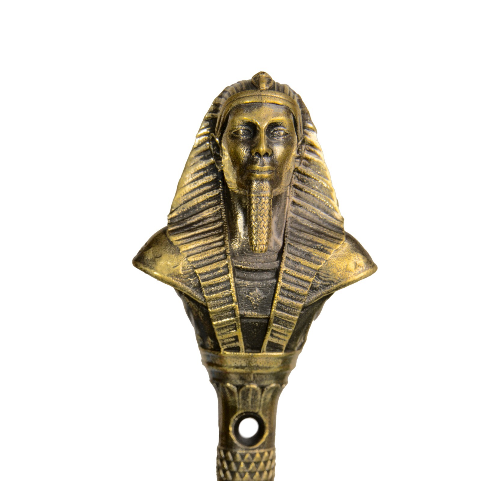 Pharaoh wall hook, a solid brass hook in the style of ancient Egypt.
