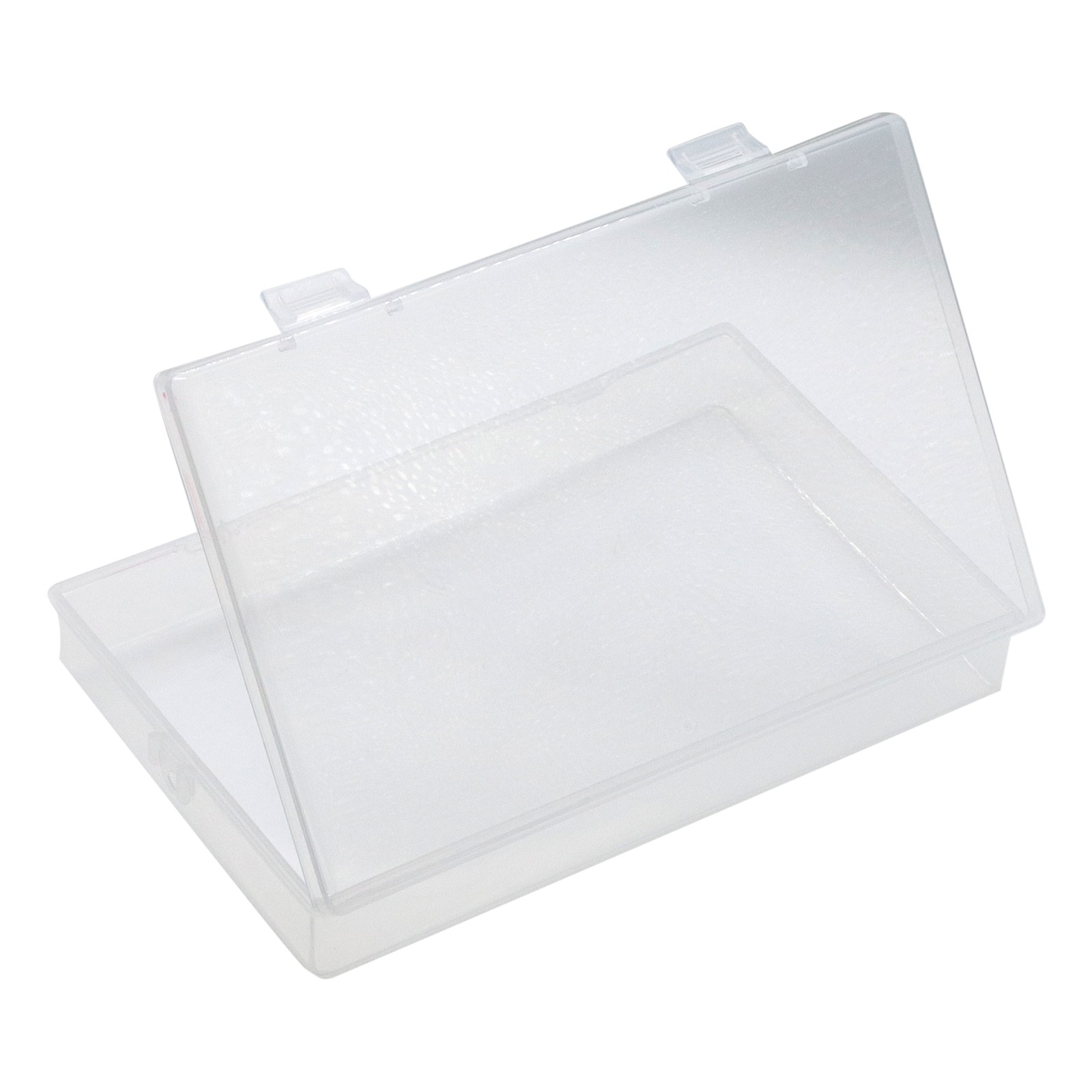 Clear Plastic Storage Container Boxes Box Hinged Lid DIY Arts Crafts Markers Pen