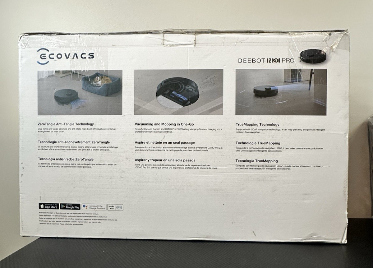 ECOVACS DEEBOT N20 PRO Robot Vacuum & Mop – Black New * Read Description*