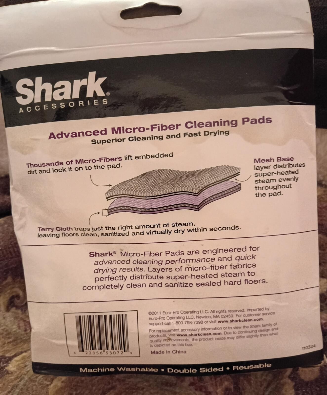 NEW Shark Advanced Microfiber Cleaning Pads 2 Pack Mop S3501 S3601 S3550 S3901