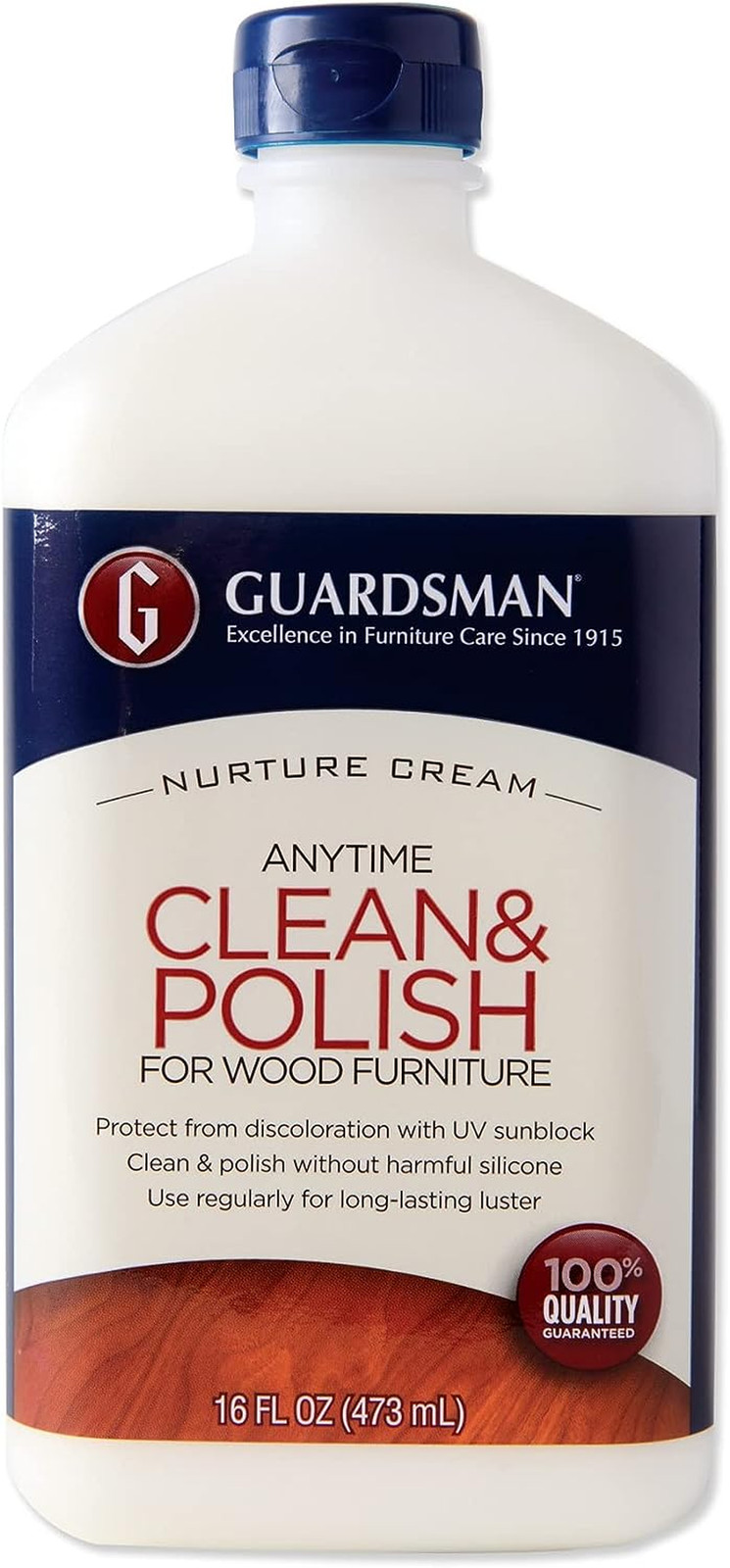 Clean & Polish for Wood Furniture – Cream Polish 16.9 Oz – Silicone Free, UV Pro