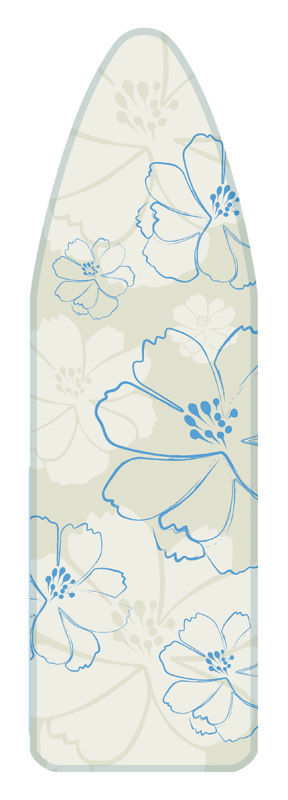BAJER PERFECT FIT IRONING BOARD COVER & foam fiber PAD GREEN FLORAL 15 x 55