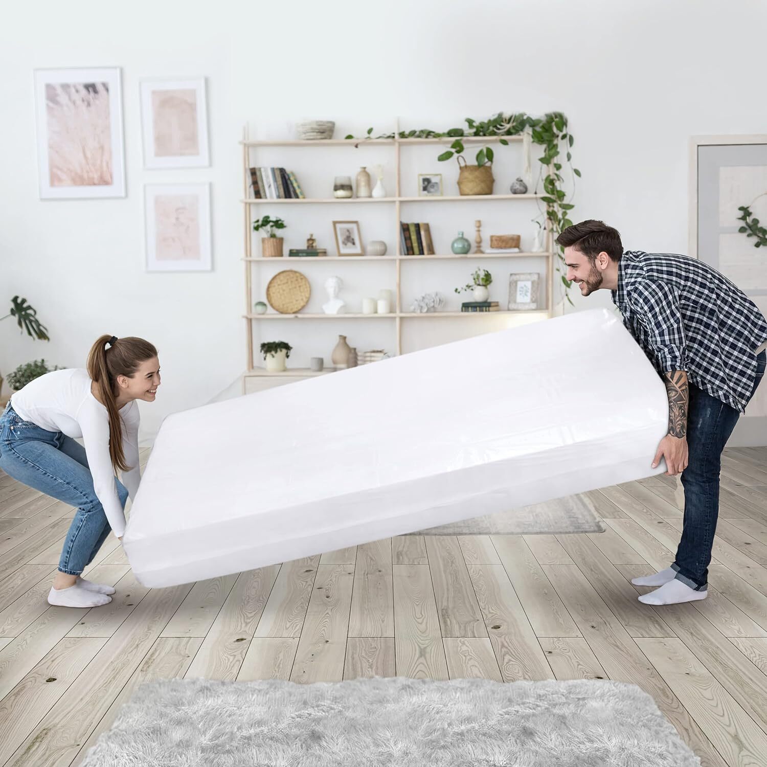 Mattress Bag for Moving and Storage 2 and 4 Mil Thick Plastic Cover Utopia Home