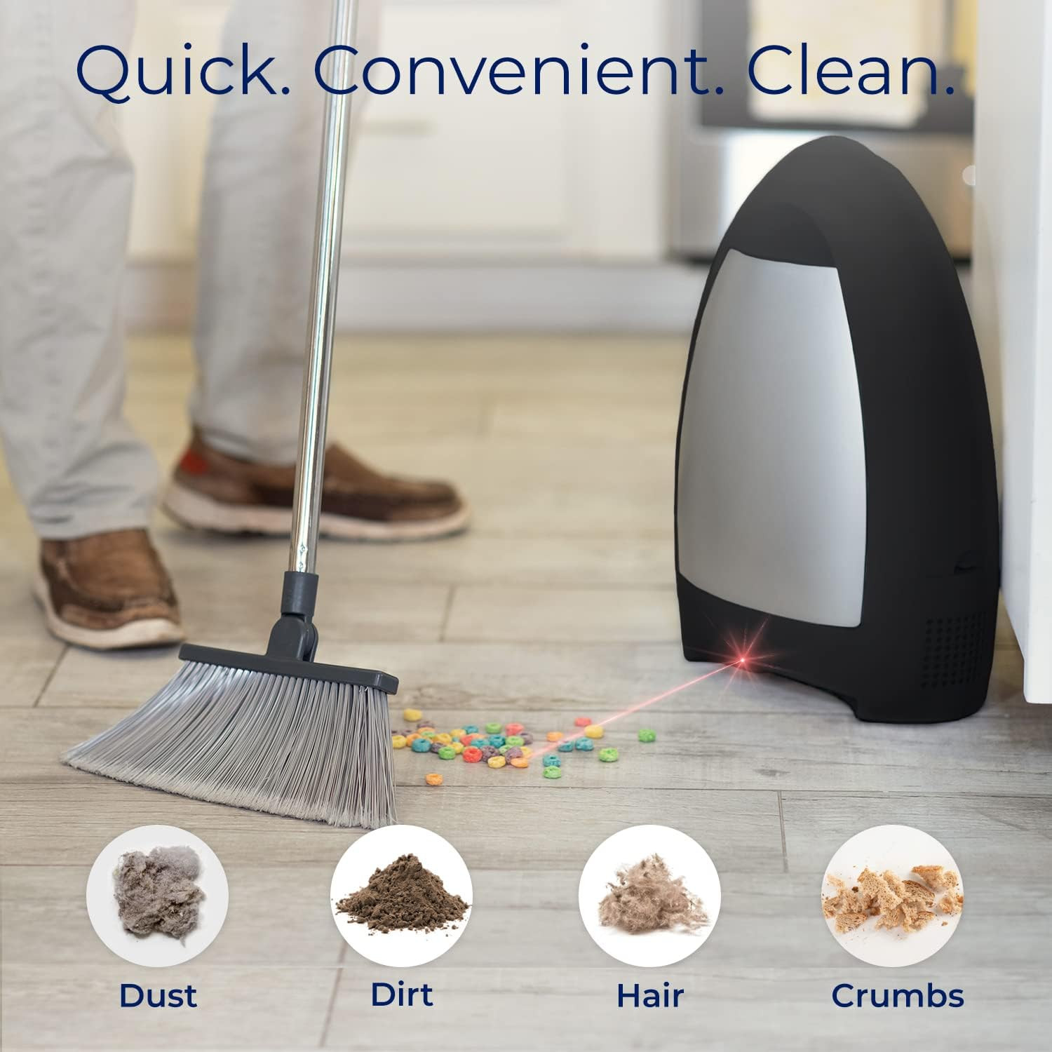 Eyevac Home Touchless Vacuum Automatic Dustpan – Great for Sweeping Pet Hair Foo