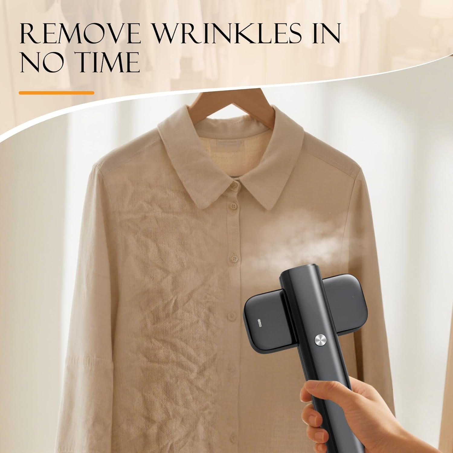 Portable Handheld Clothes Steamer – Fast Heat, Travel-Friendly, 90ml Tank