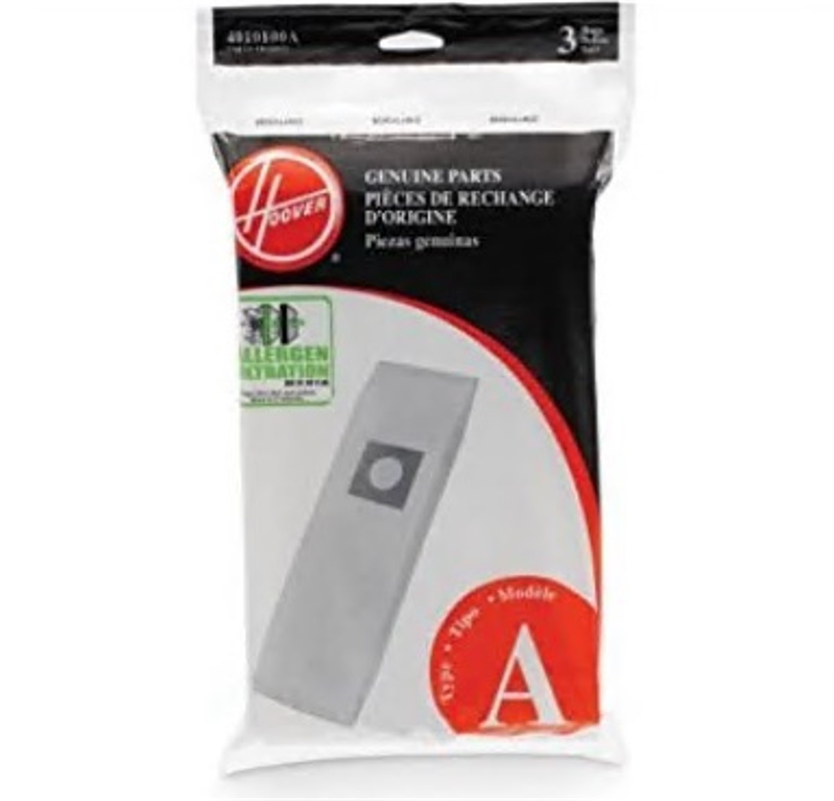 HOO4010100A GENUINE HOOVER TYPE A 3 PACK VACUUM CLEANER BAGS