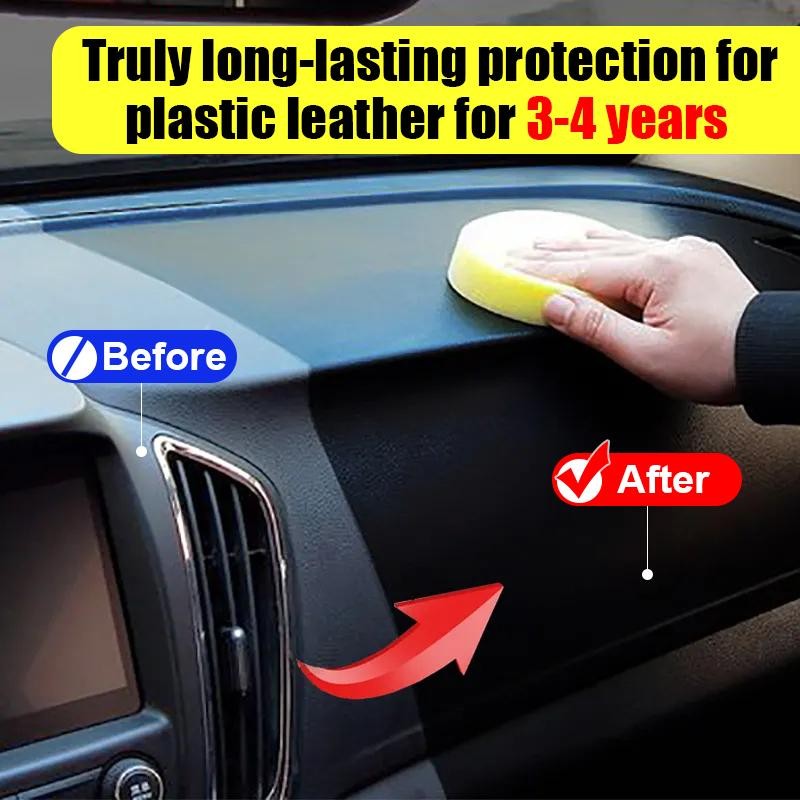 Car Plastic Restorer, Back to Black Gloss, Long-lasting Auto Polish Cleaner
