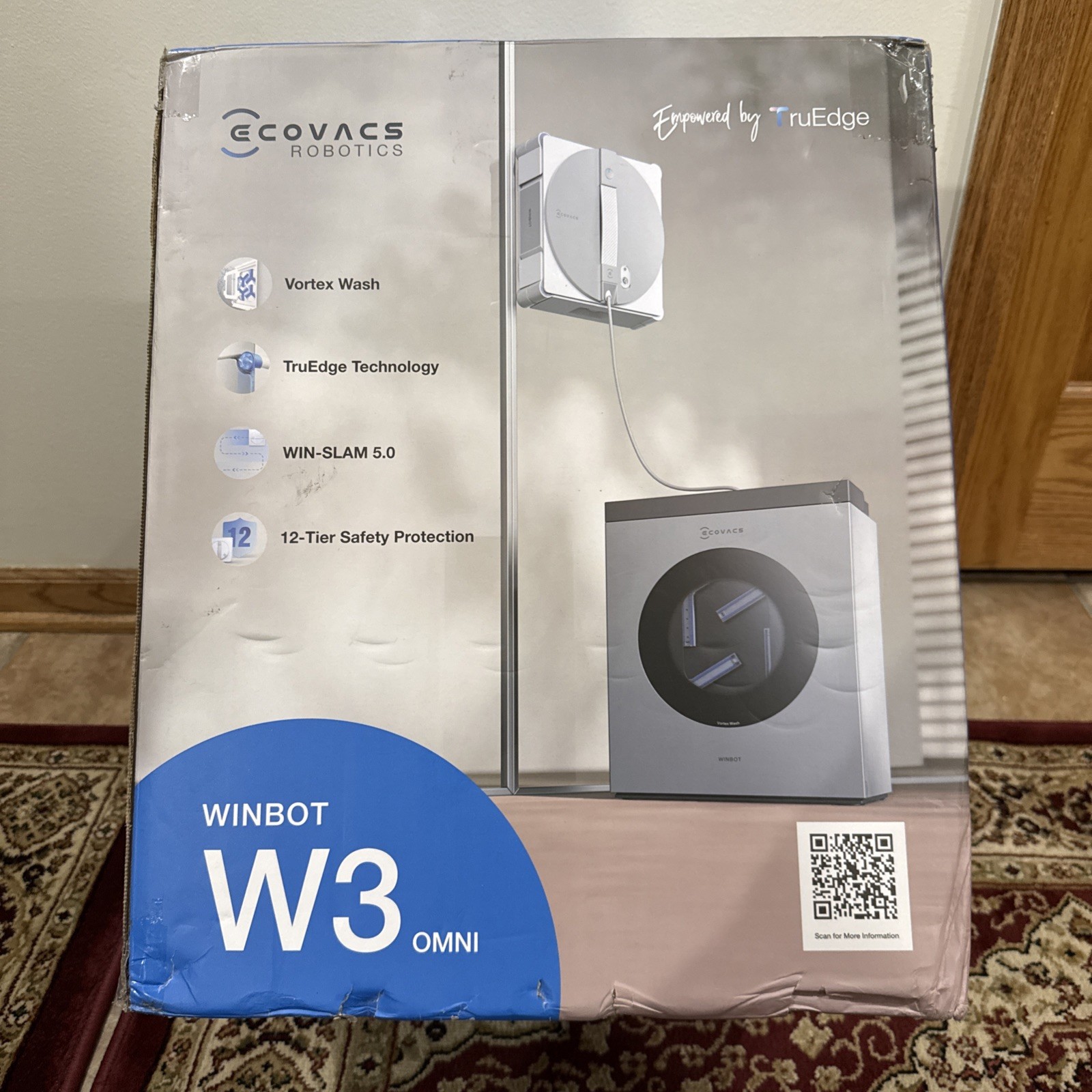 ECOVACS WINBOT W3 Omni Robot Window Cleaner , 12-Level Protection