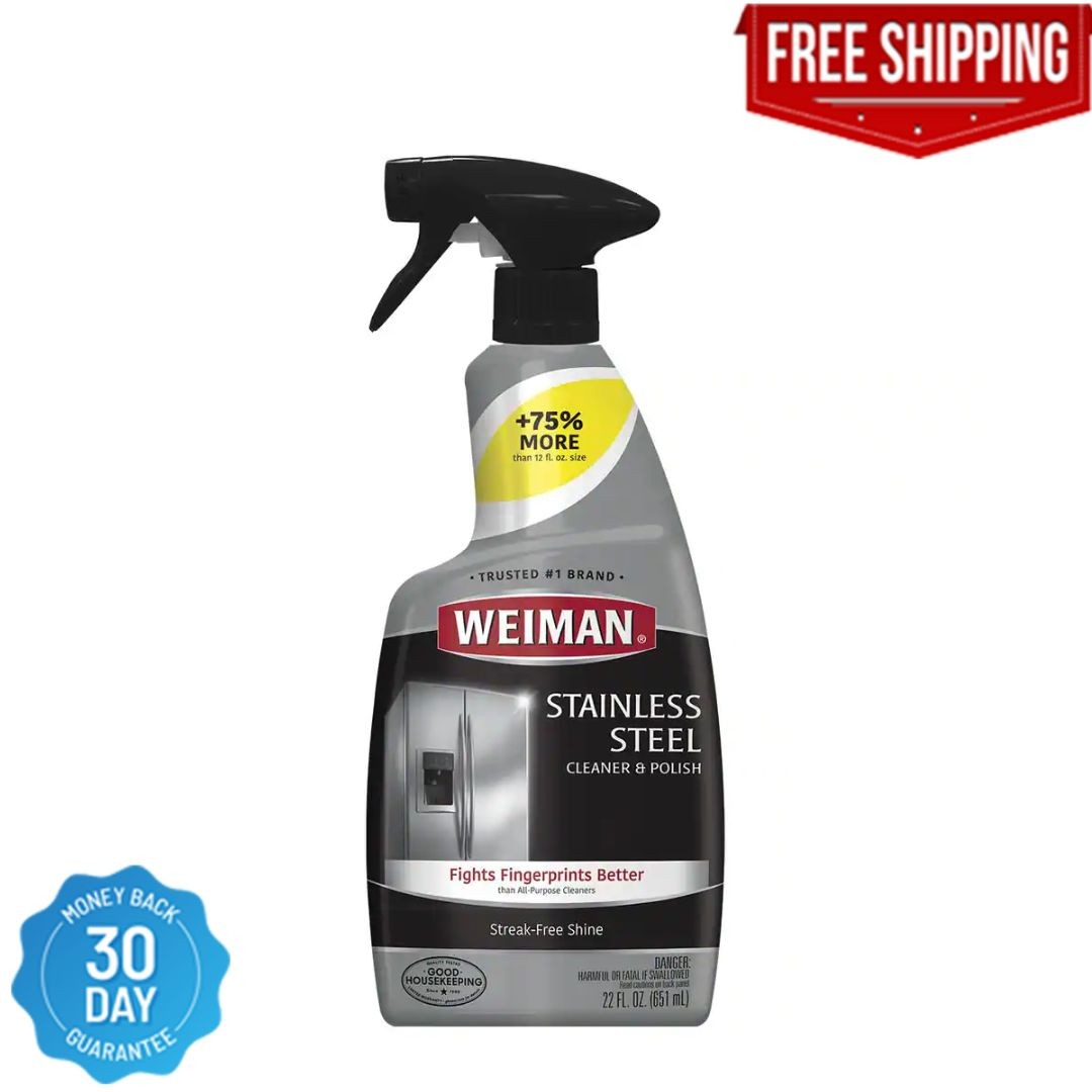 Weiman 22 Oz. Stainless Steel Cleaner and Polish Spray for Appliance Cleaning