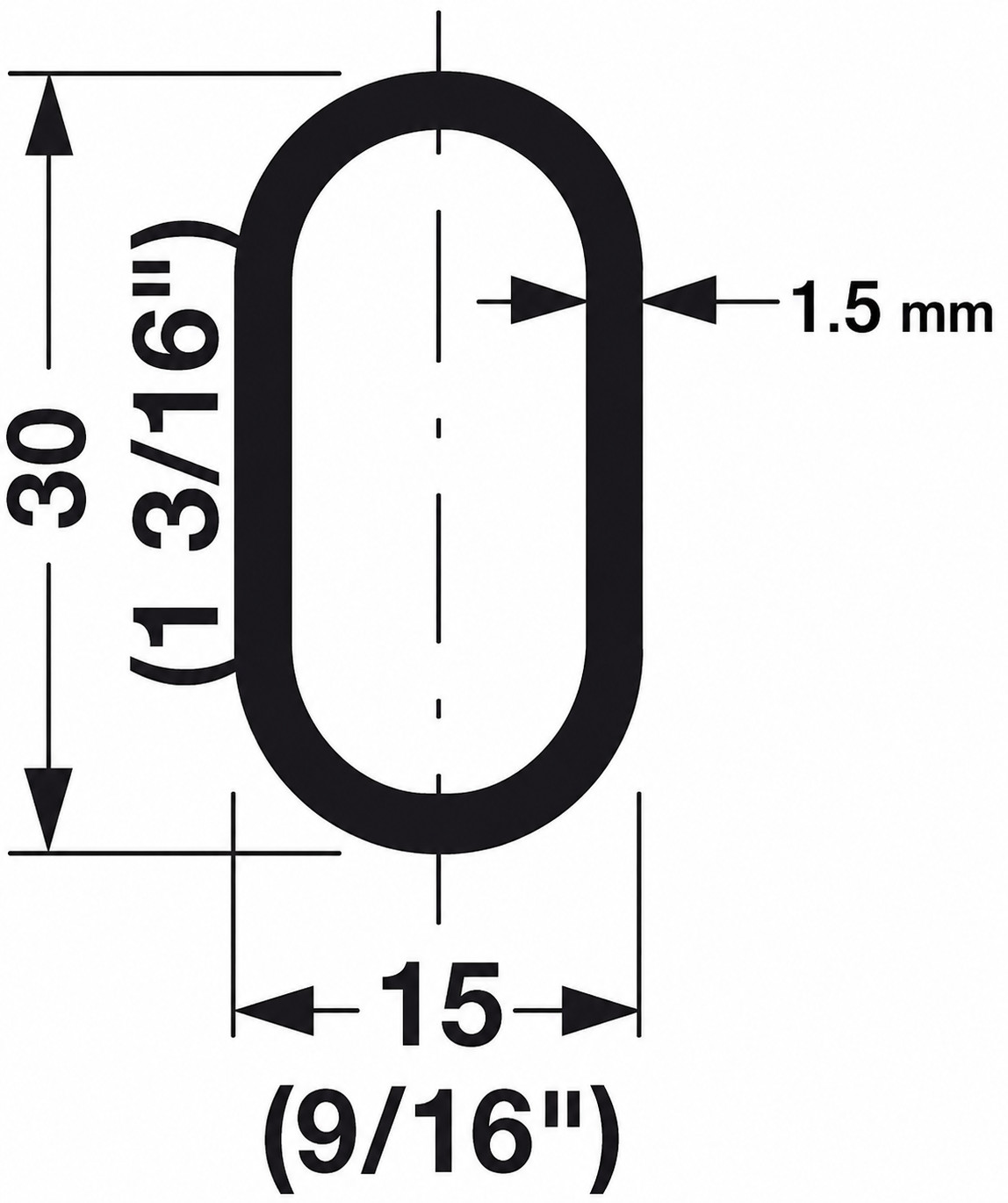 4 ProPack Premium Oval Wardrobe Closet Rod Tube with End Supports Black