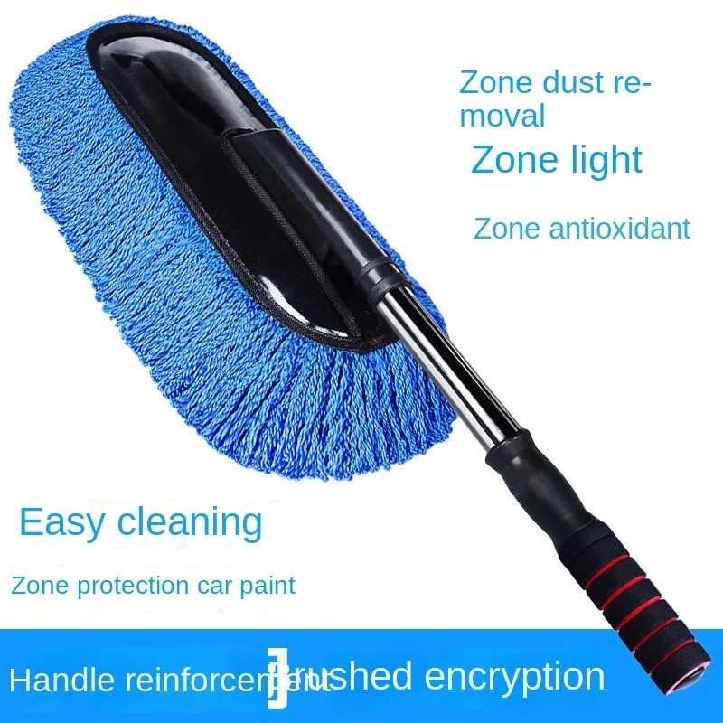 Car Cleaning Duster Microfiber Large Home Wax Treated Plastic Handle Brush