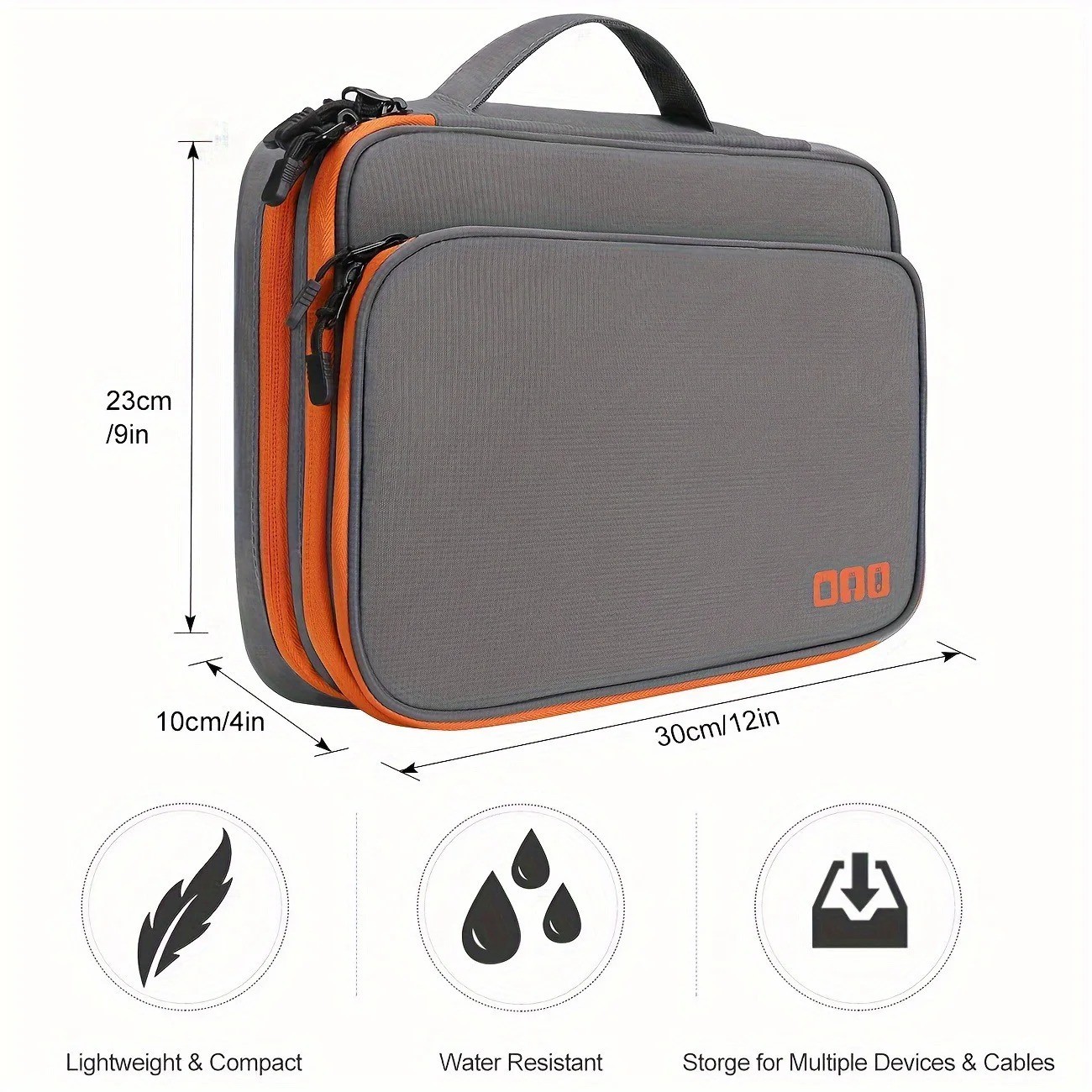 Travel Cable Organizer Bag Waterproof Electronics Accessories Storage-Case Pouch