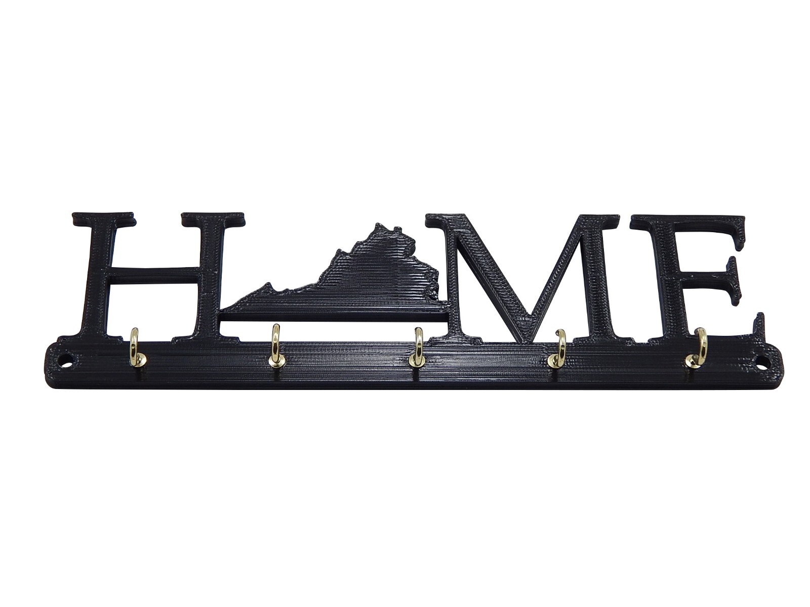 Virginia Home State Shape Key Holder Hanger Rack Hooks Housewarming Wall Gift