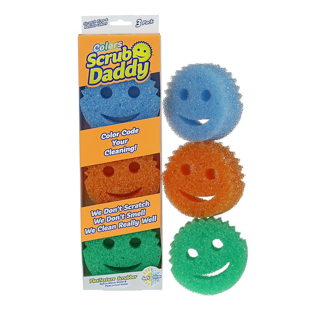 Scrub Daddy Kitchen Dishwashing Sponges for Kitchen Sink/ Bathroom – 6 Count