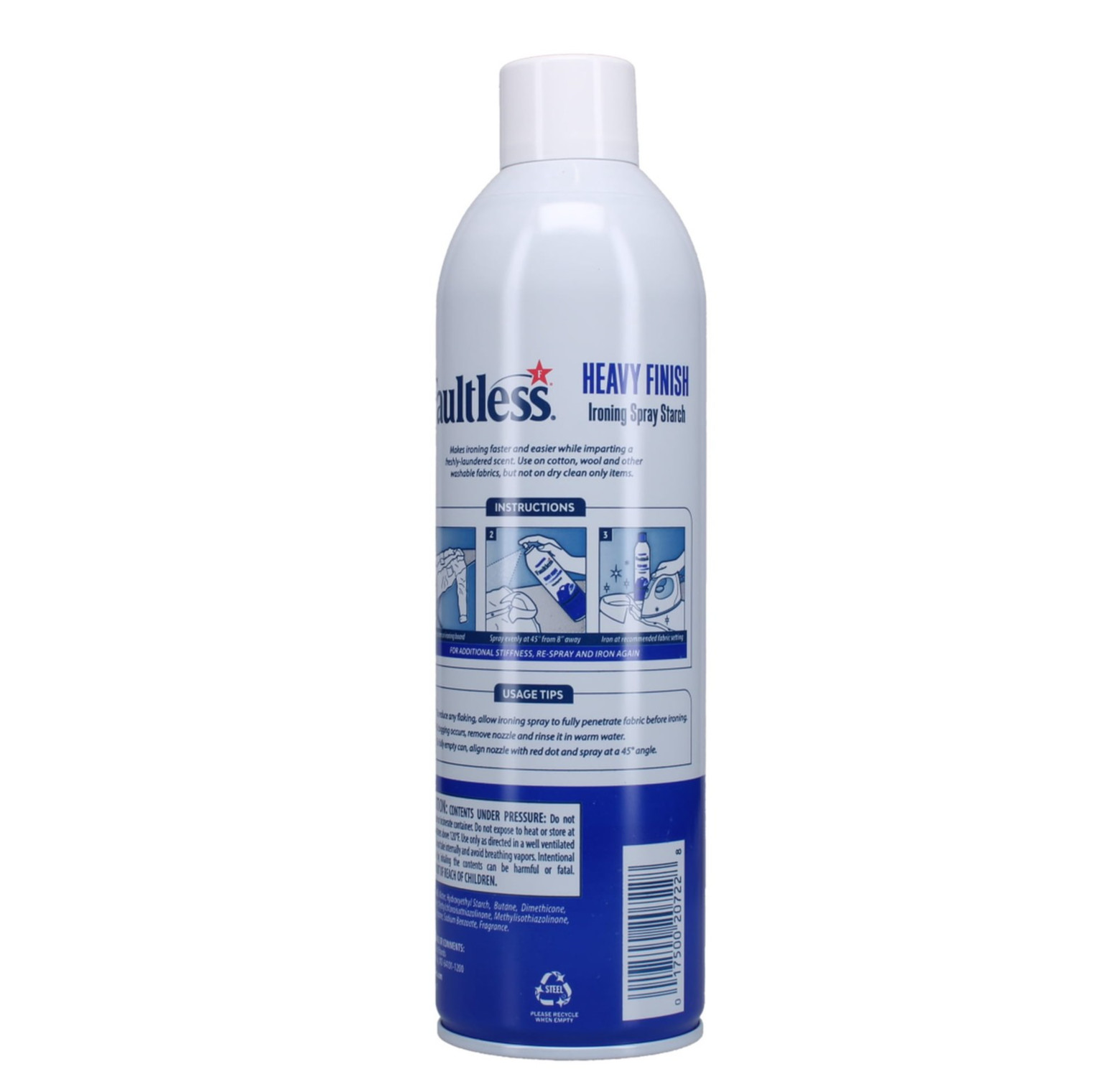 Faultless Heavy Hold Ironing Enhancer Spray Starch – 20 oz (3 Pack)