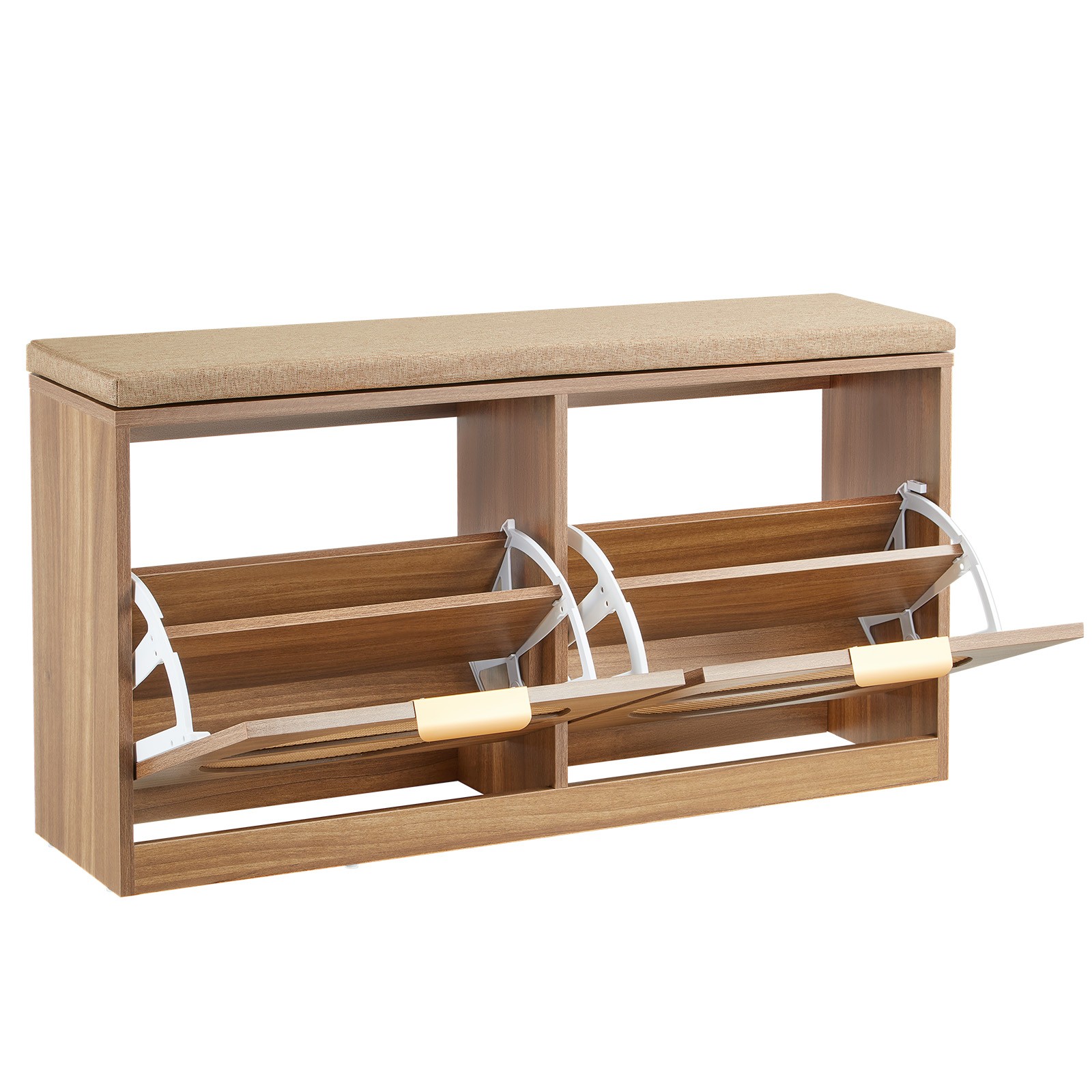 Uimoso Entryway Shoe Bench 38.9×9.4×19.7 Inch Storage Rack with Flip Drawer