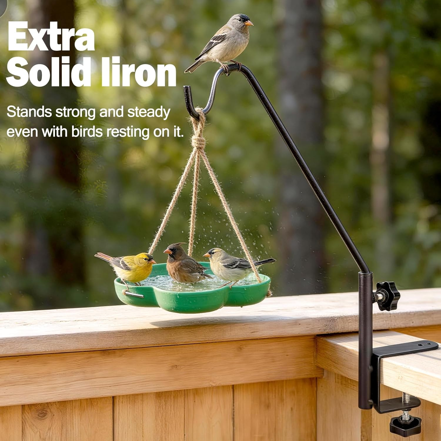15 Inch Deck Hooks Hanger for Railing 2 Pack, Heavy Duty Shepherds Hooks for Out