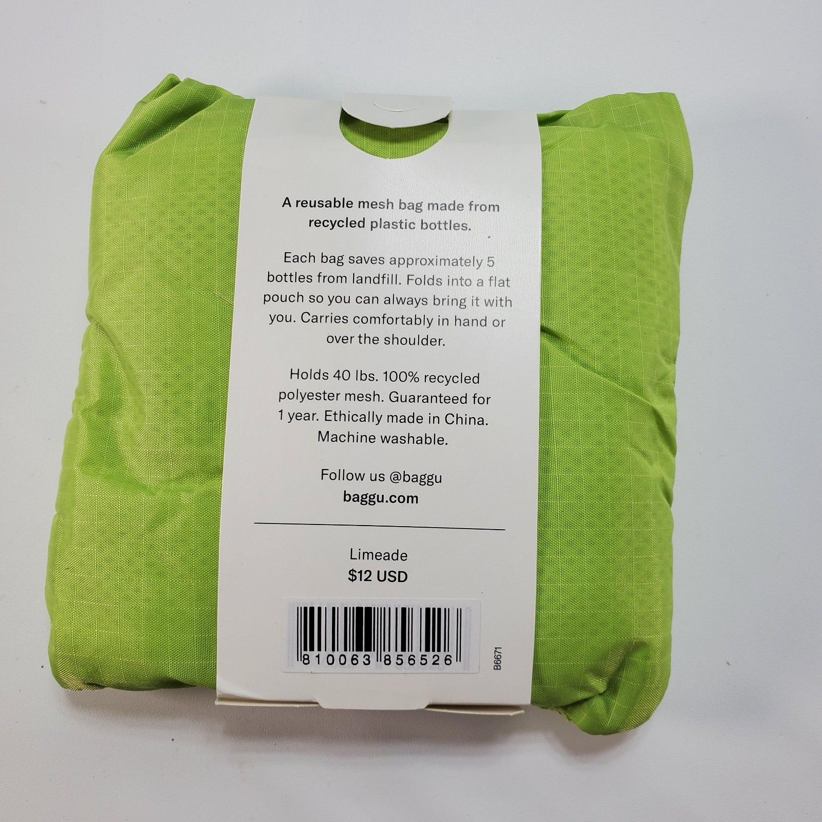 BAGGU Limeade Mesh Standard Baggu Reuseable Bag New HTF Rare Green Lime