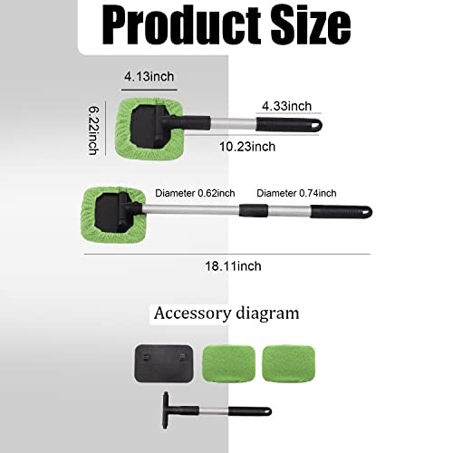 Green-Square Car Glass Cleaner Wiper—One Size—Windshield Cleaning Tool