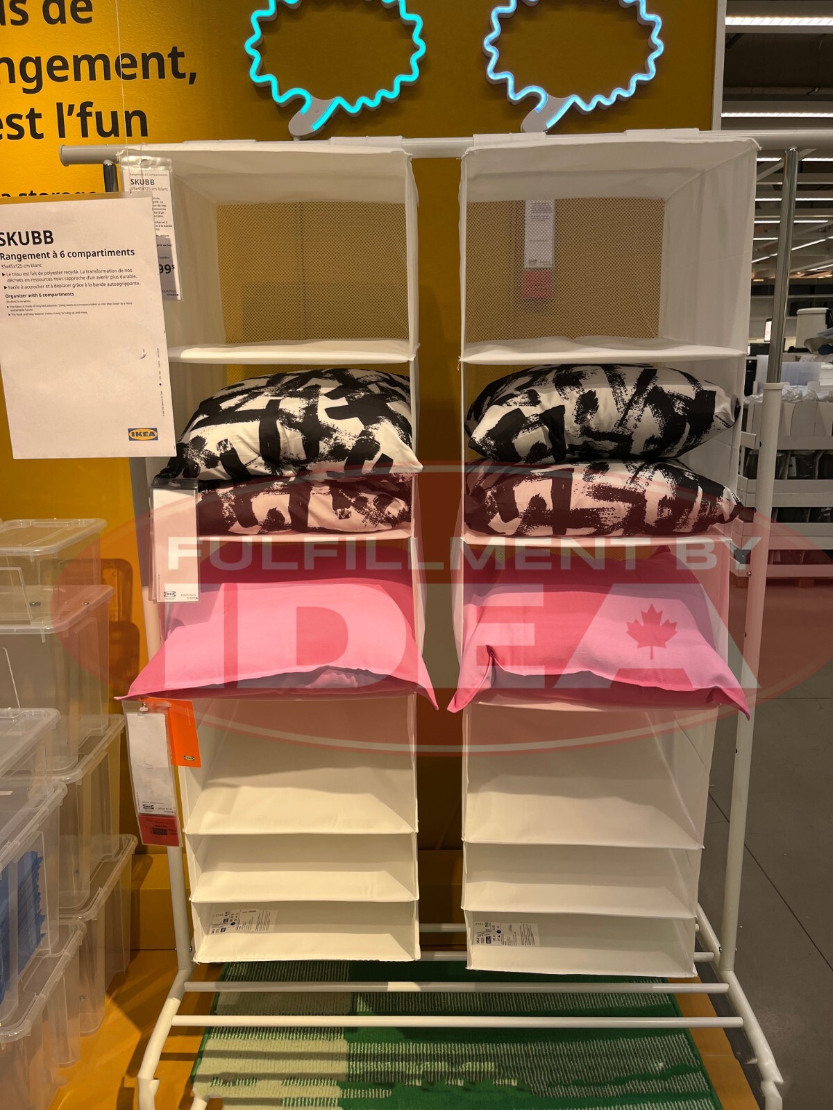 New IKEA SKUBB 6 Compartments 35x45x125 cm (13 ¾x17 ¾x49 ¼ “) 002.458.80