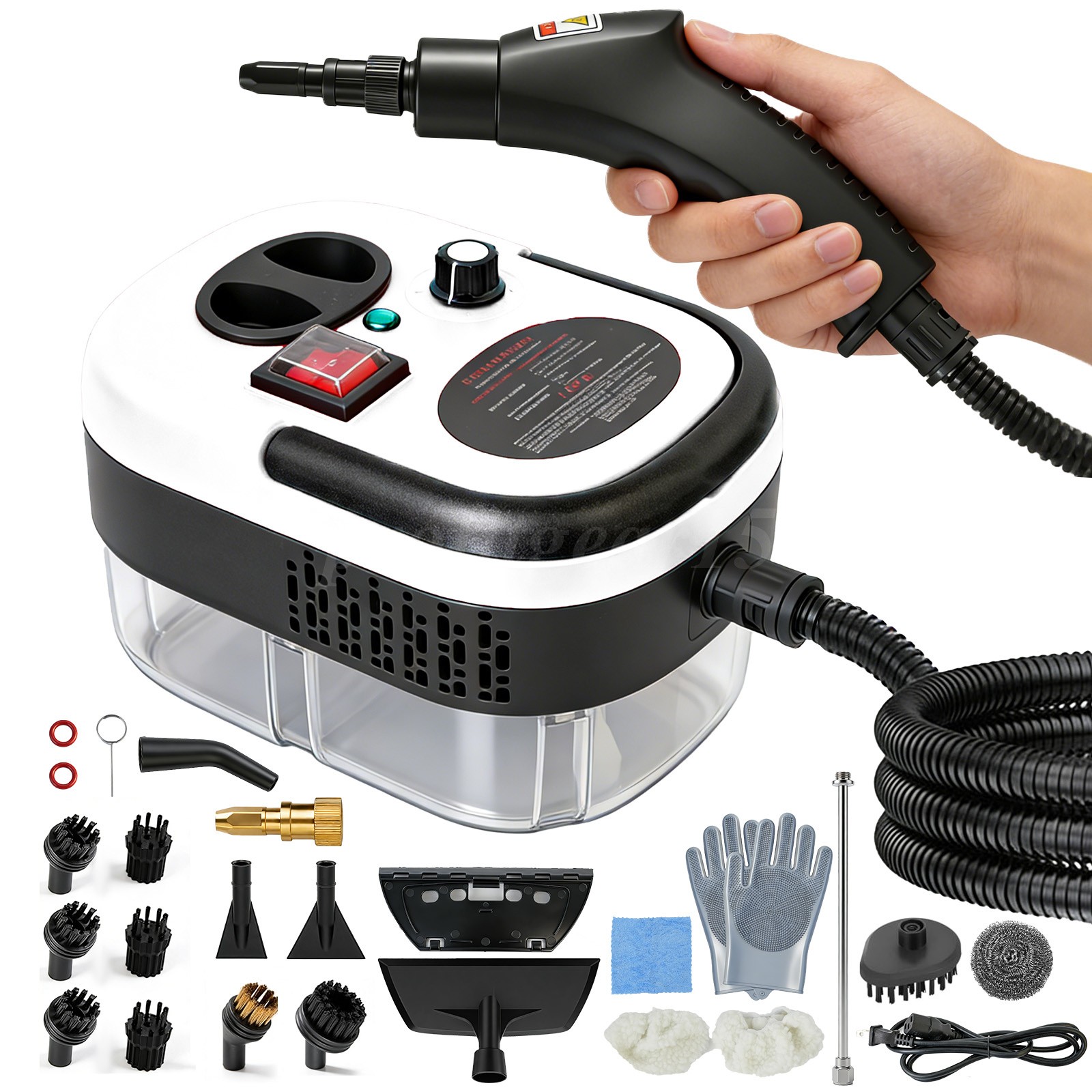 2500W Car Detailing Steamer High Pressure Handheld Steam Cleaner Household US