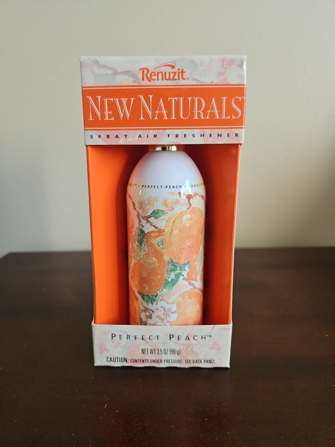 Vintage Rare NOS 1995 Renuzit New Naturals Air Freshener Perfect Peach 3.5 Oz