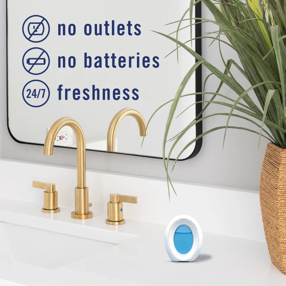 Febreze Bathroom Air Freshener, Odor-Fighting, Linen & Sky Scent, 2 Count