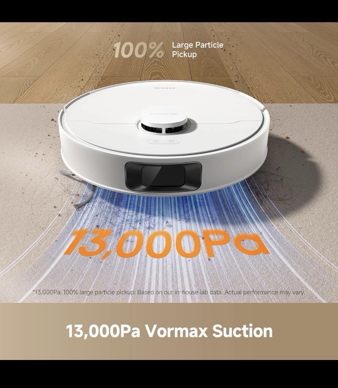 DREAME D20 Plus Robot Vacuum & Mop, 13,000Pa Suction, Self-Emptying w/ Dust Bag