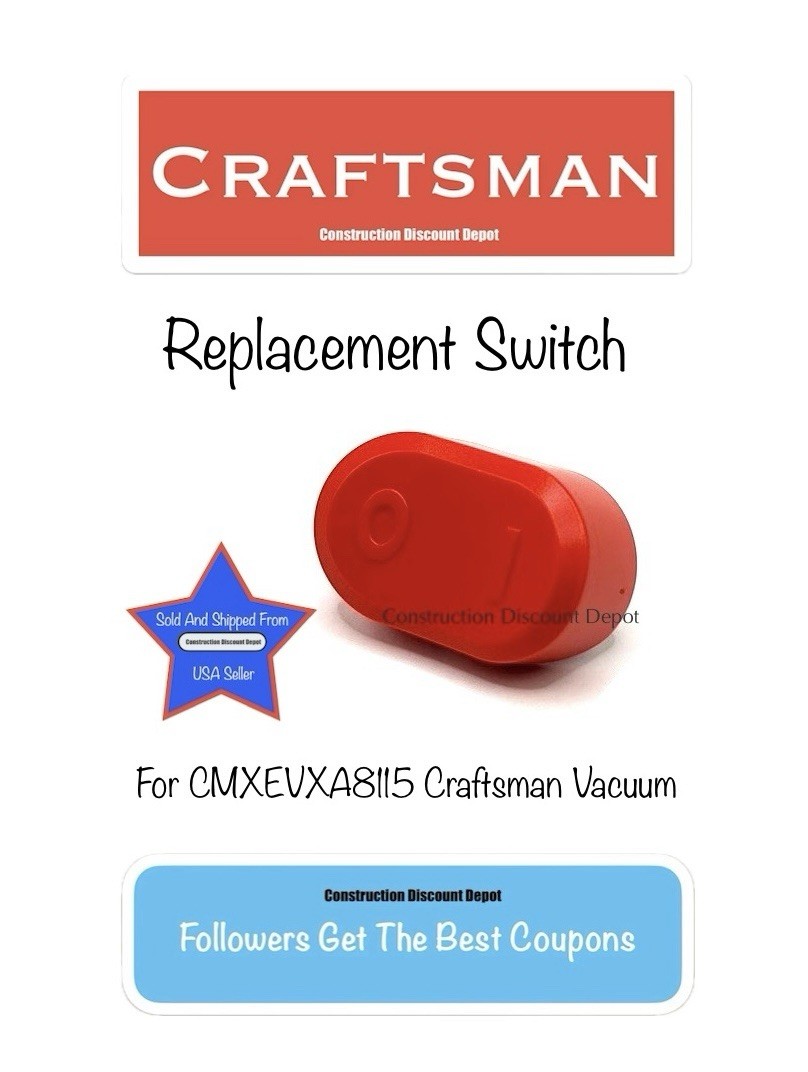 RED OEM Replacement On/Off Switch for Craftsman CMXEVXA18115 Wet/Dry Shop Vacuum