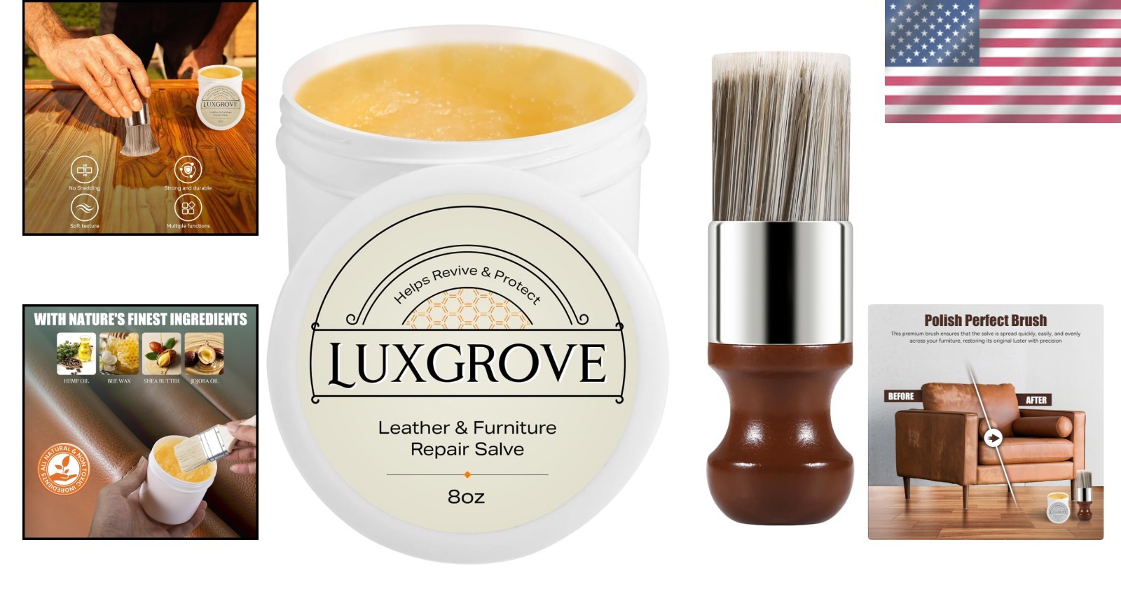 Leather and Furniture Repair Kit 8oz UV Protectant Conditioner Restorer for L…