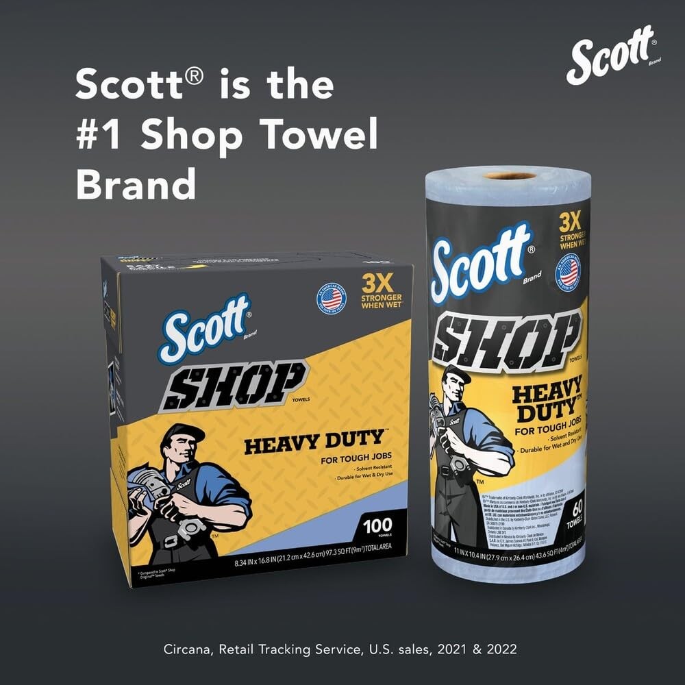 Scott Pro 11 In. W x 10.4 L Disposable 60 sheet (Pack of 1), Blue