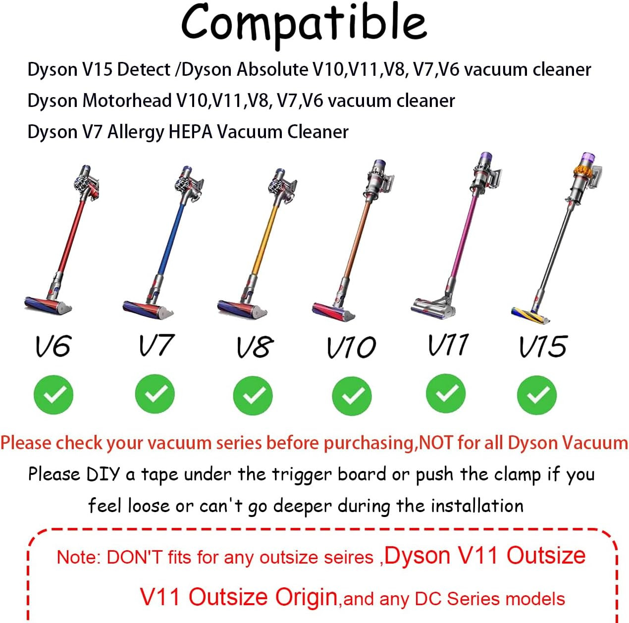 REEYEAR Power Button On/Off Control Clamp Compatible with Dyson Absolute/Motorhe