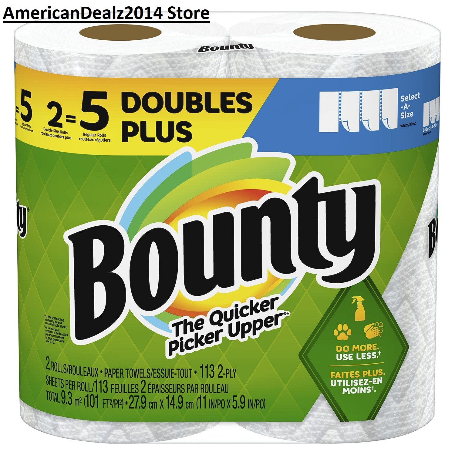 Bounty Doubles PLUS Select-a-Size 2-Count Paper Towels – FREE SHIP!!