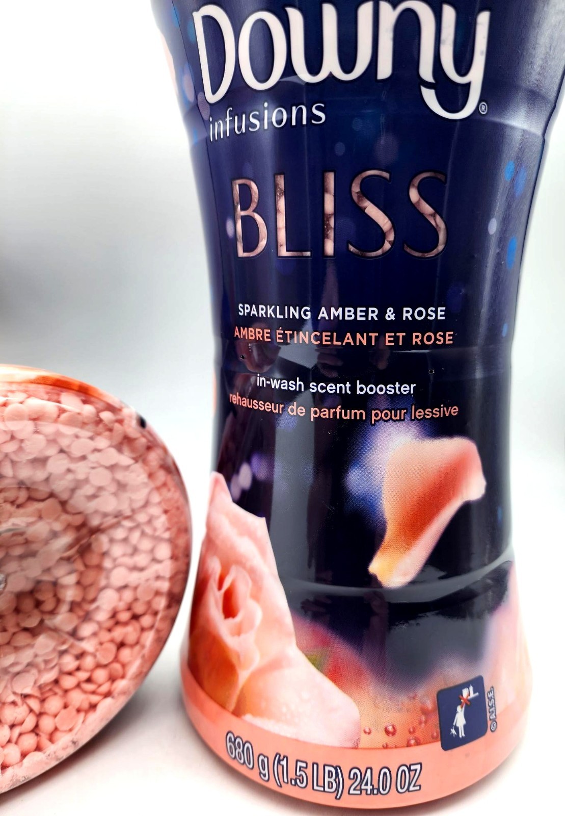 Downy Infusions BLISS Sparking Amber&Rose In Wash Scent Booster Bead HUGE 24 oz