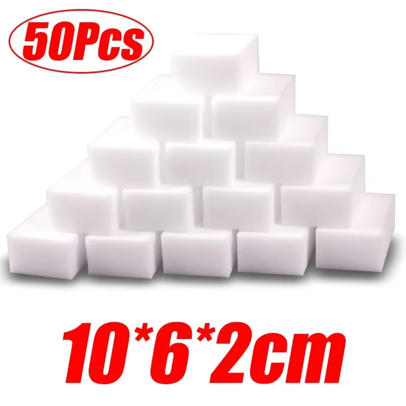 50/100Pcs Melamine Sponge Magic Sponge Eraser Melamine Cleaner for Car 10X7X3Cm
