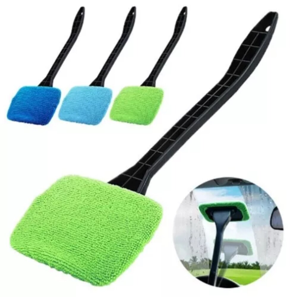 3 Pack Window Windshield Cleaning Tool Microfiber Car Wiper Cleaner Glass Brush
