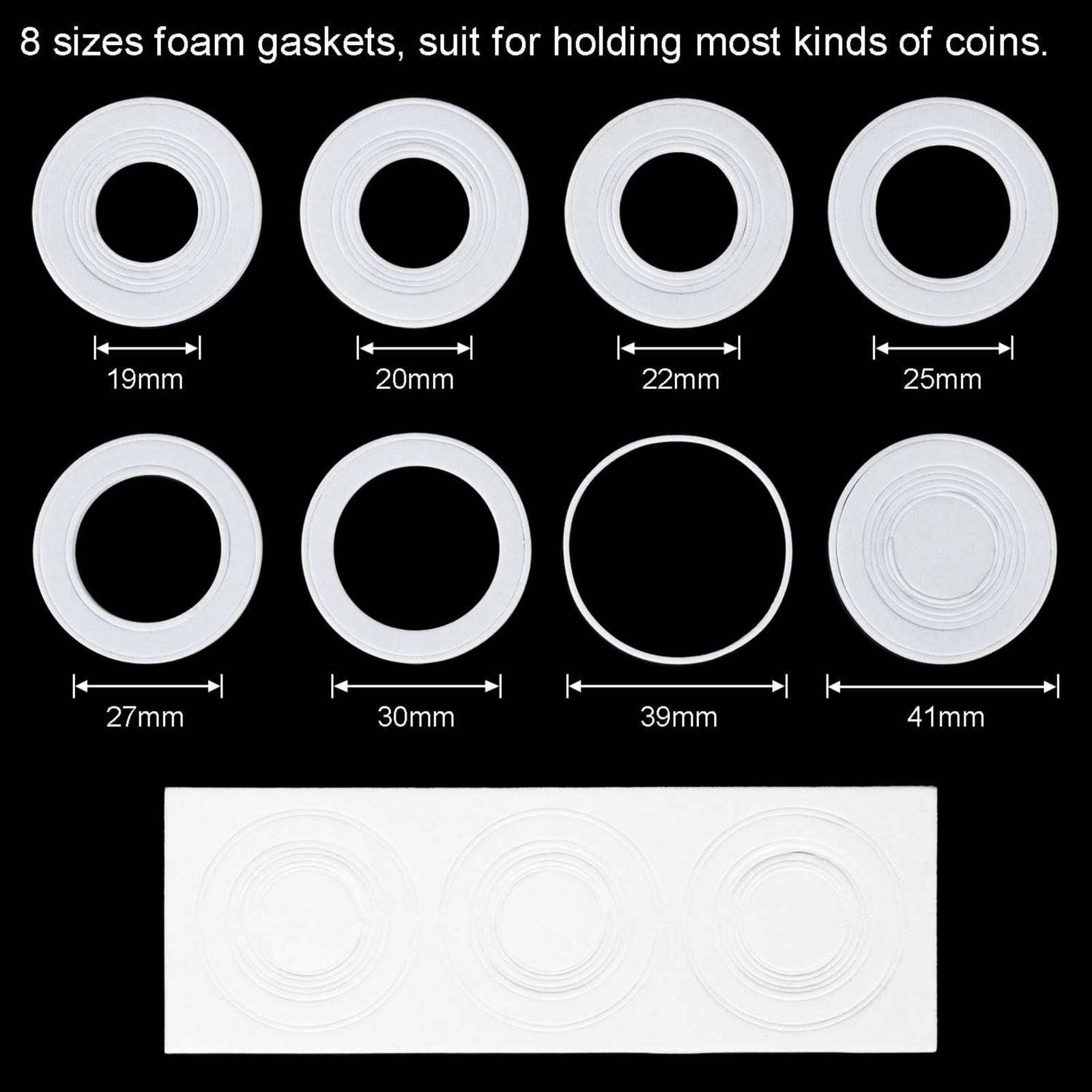 60 Pack 41mm Clear Coin Capsules For Morgan Silver Dollar Half Dollar Coins US