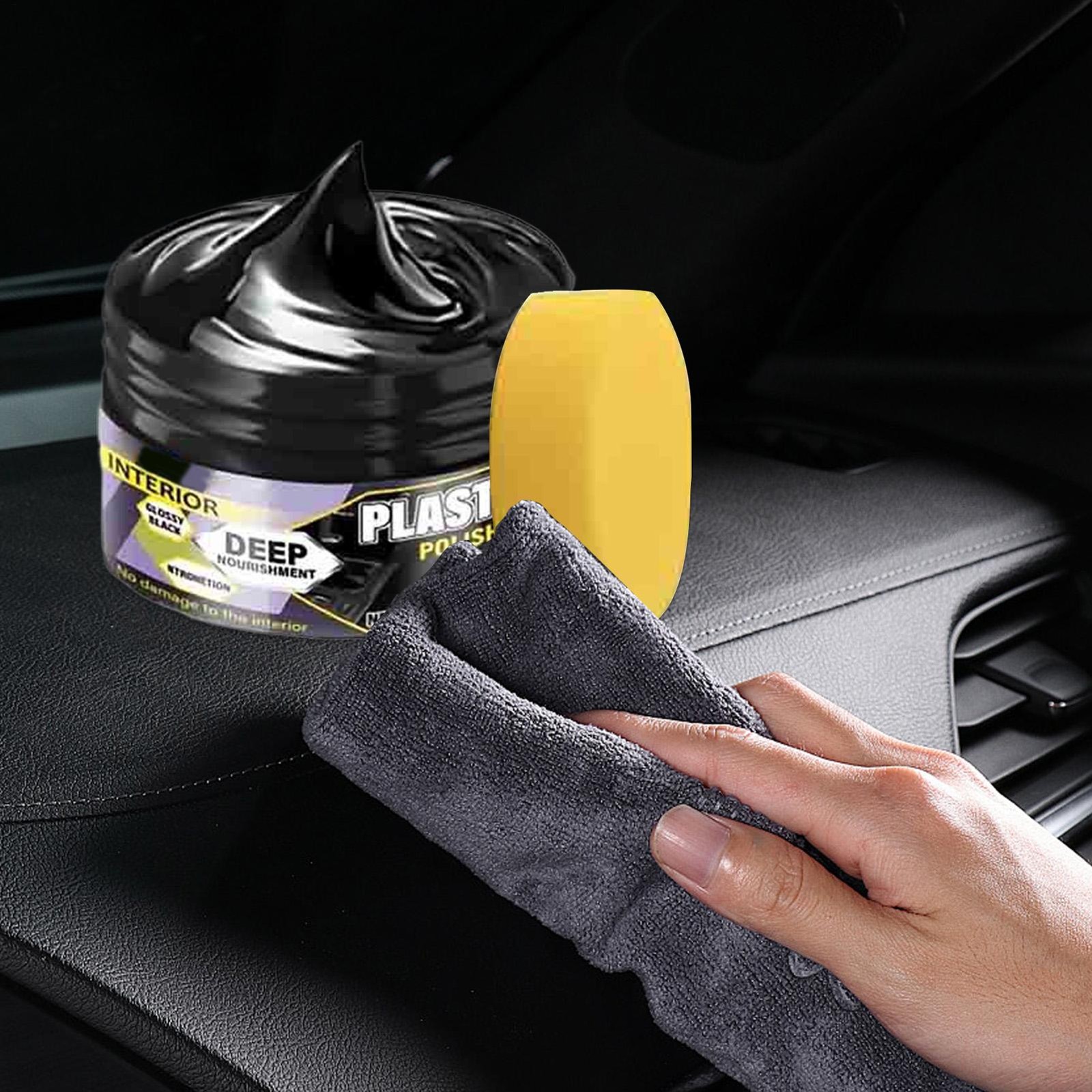 Car Interior Maintenance Wax Cleaning Kit Shine Cleaning Detailing Restorer 55ml