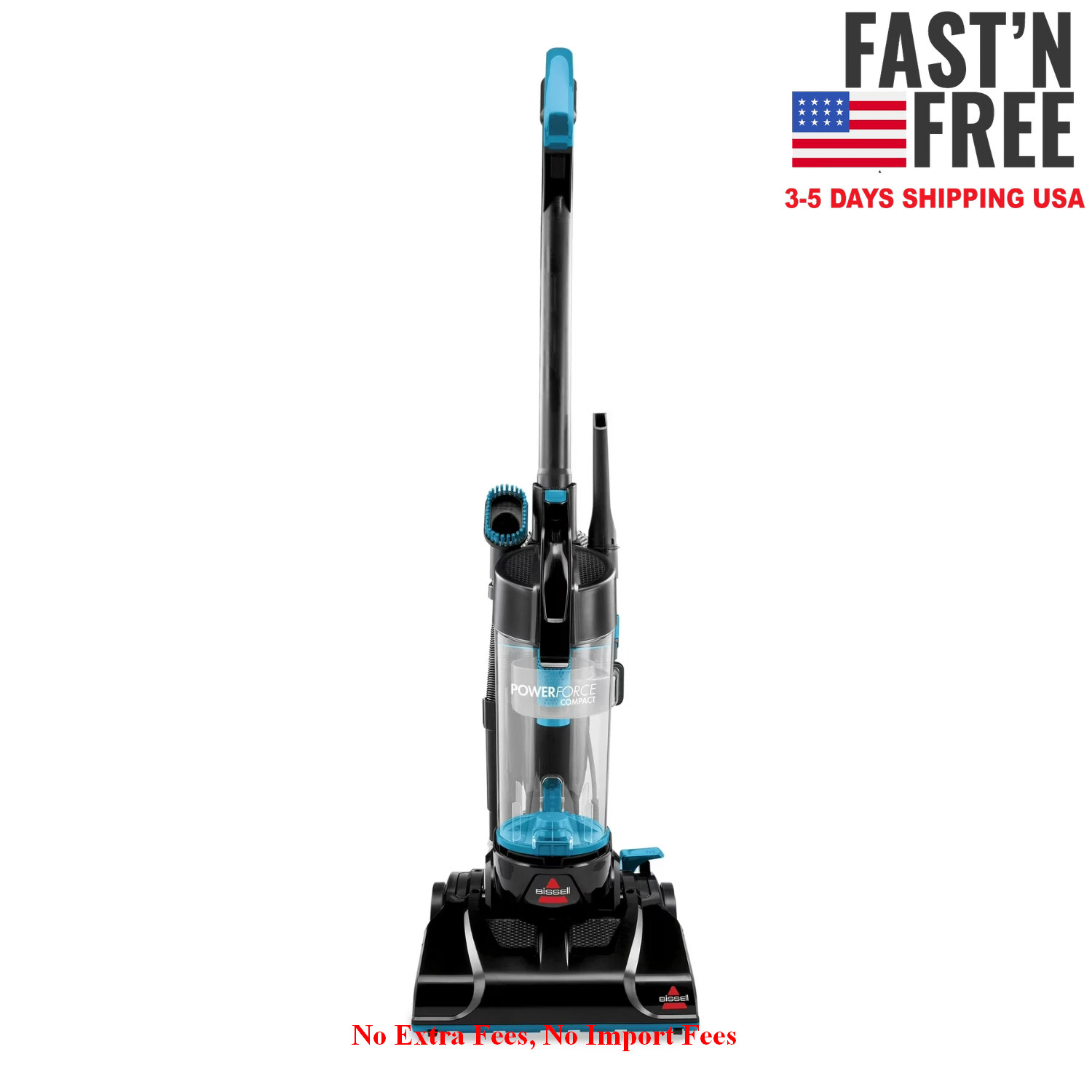 Bissell PowerForce Compact Bagless Upright Vacuum 2112 Lightweight Blue New USA