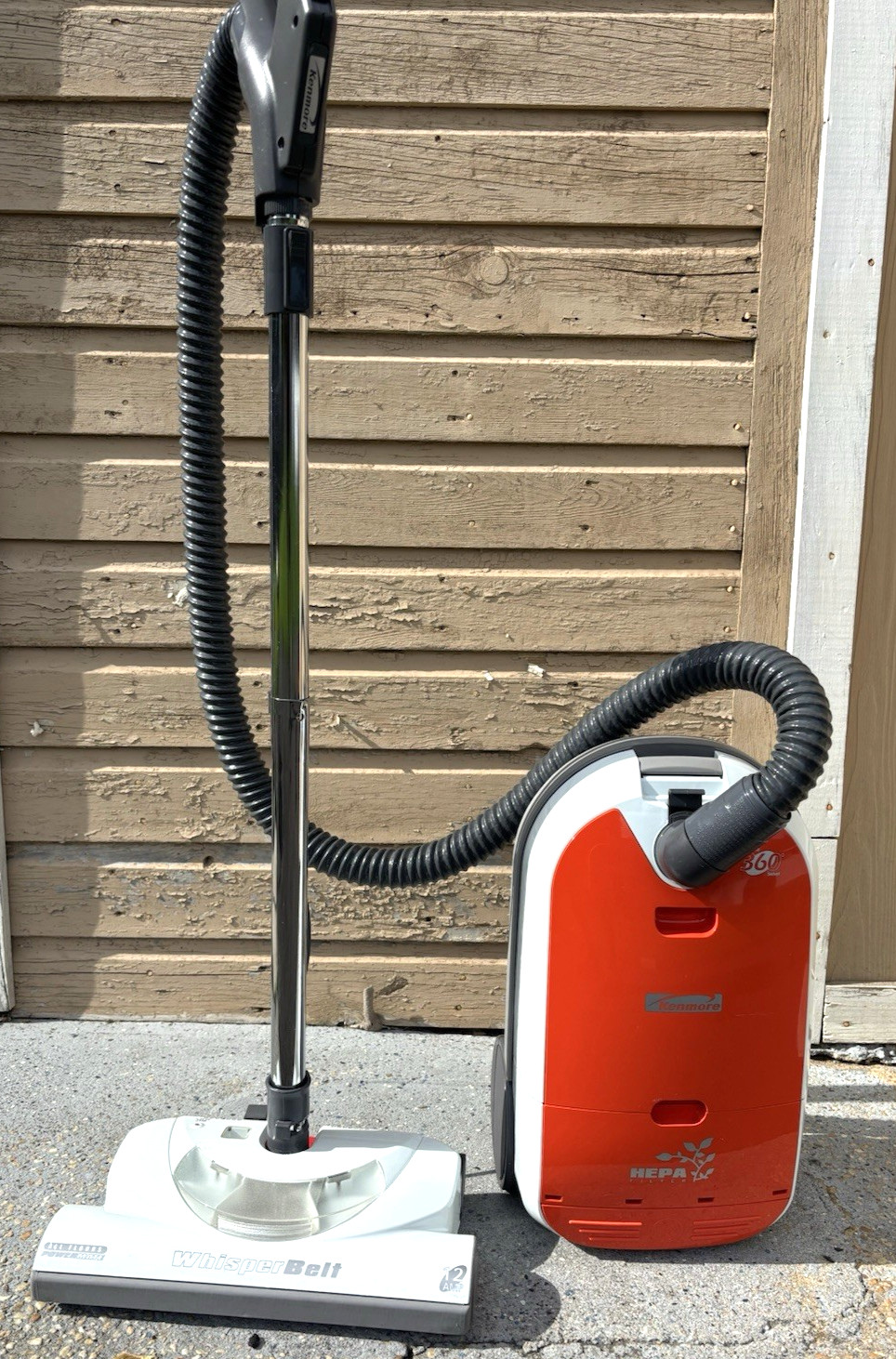 Kenmore 360 HEPA 116 Canister Vacuum Cleaner Orange White 116.29219800