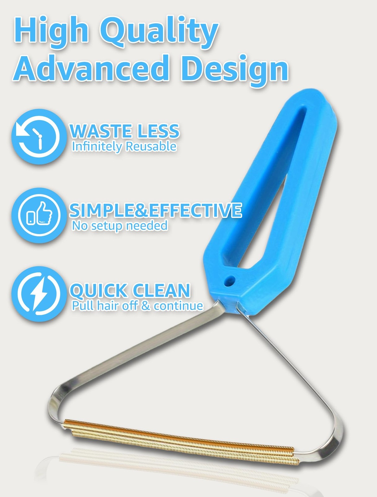 1 PCS Pet Hair Removal Tool – Lint Remover, Carpet Scraper & 1 PCS, Blue