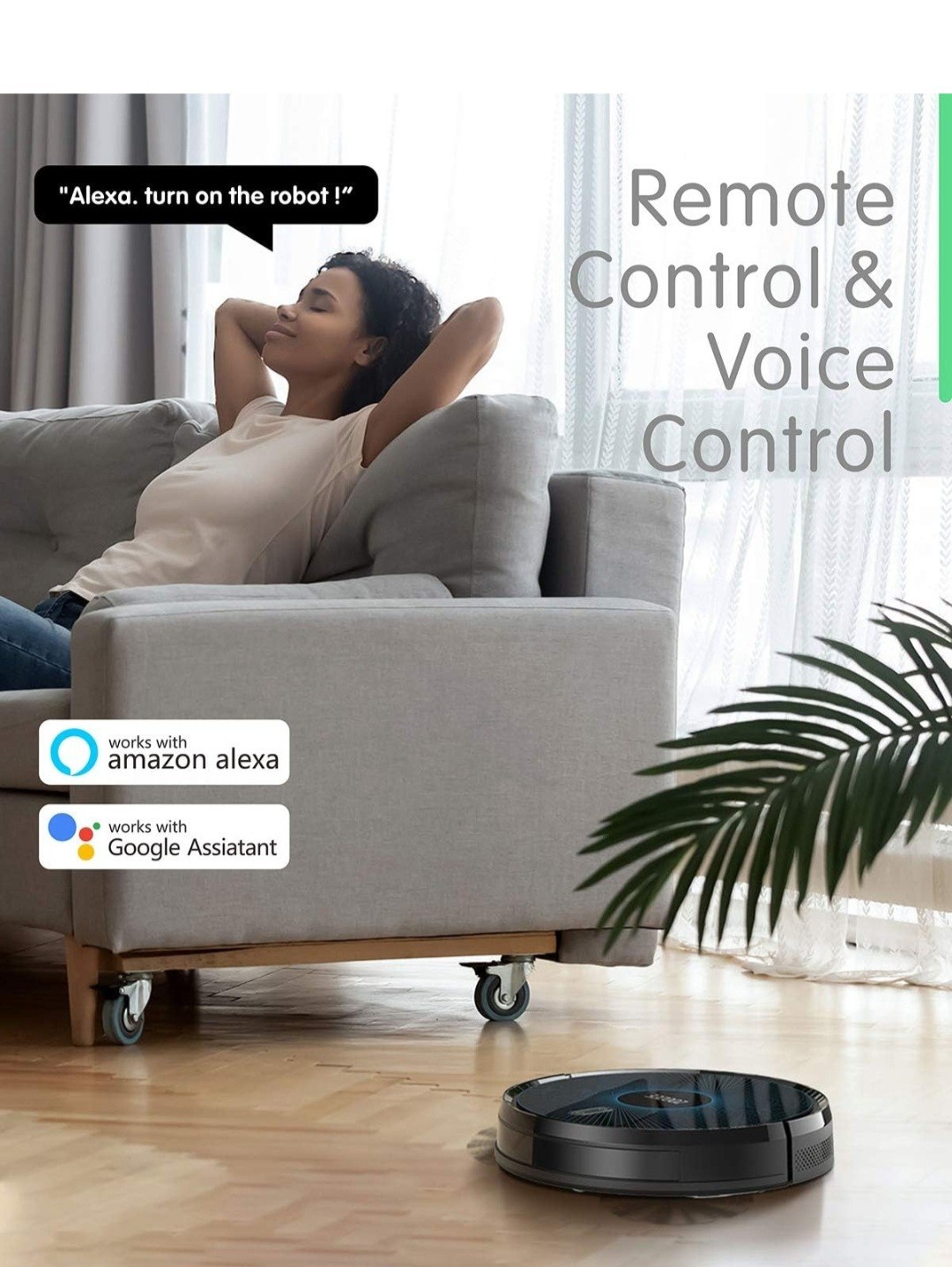 ZOOZEE Z50 Robot Vacuum Mop, Alexa/Google, 290min, 600mL Dust, Cordless