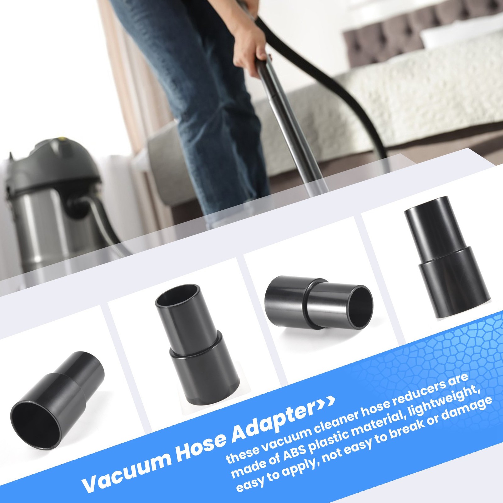 3 Pieces Universal Vacuum Hose Adapter Wet Dry Vacuum Converter Reducer9997