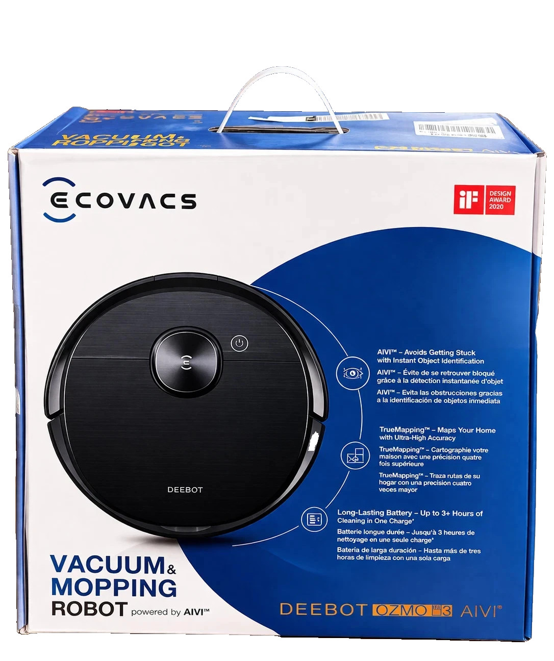 Ecovacs Deebot Ozmo T8 AIVI Robot Vacuum and Mop