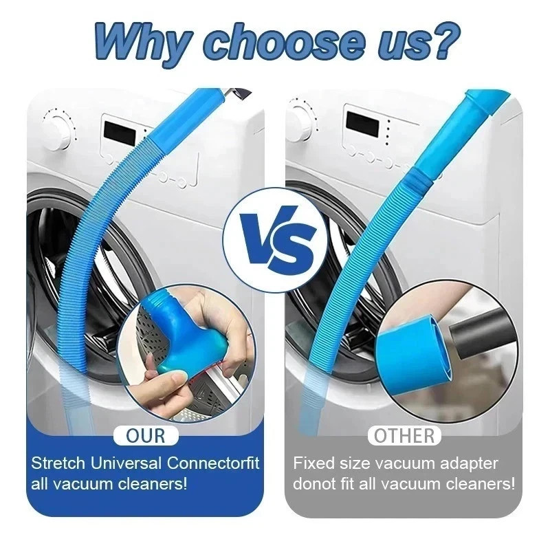 Dryer Vent Cleaner Kit Vacuum Hose Attachment Brush Lint Remover Power Washer