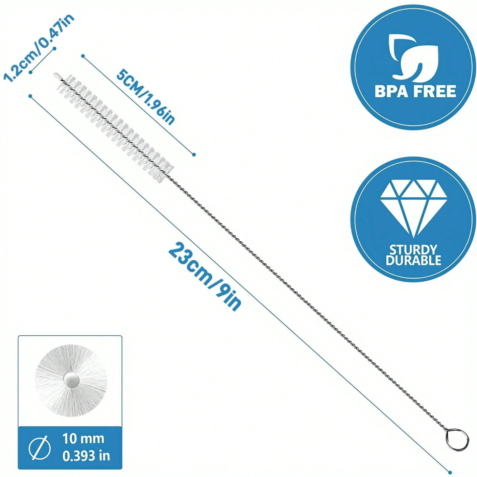 Straw Cleaning Brush Nylon Bottle Cleaner Baby Milk Tube Pipe Drinking Scrubber